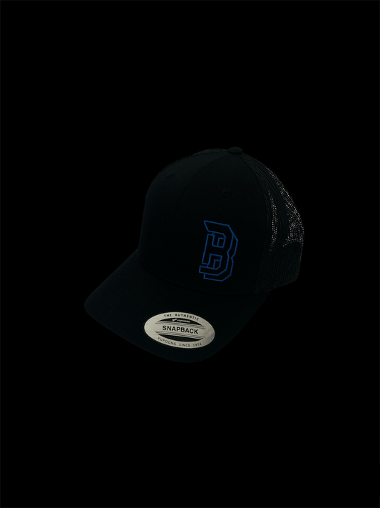 BASICS Cap - Black (blue stitch)