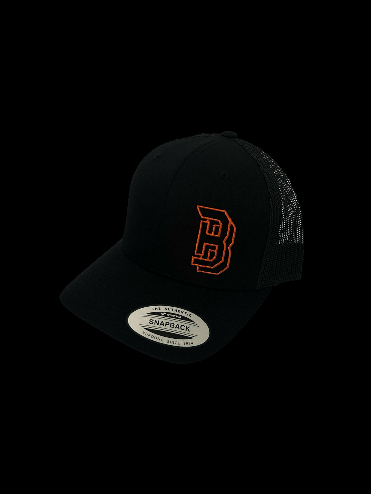 BASICS Cap - Black (orange stitch)