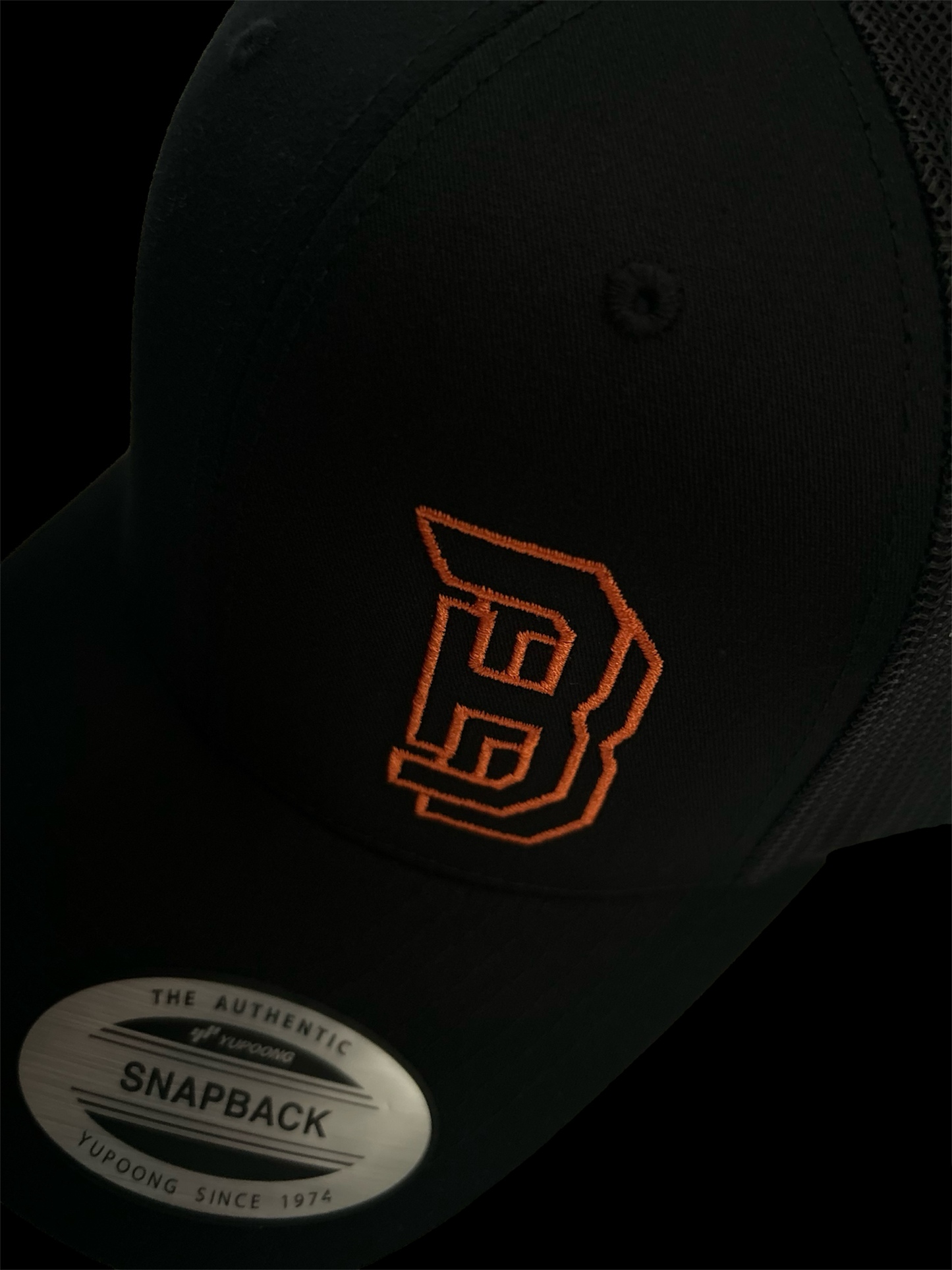 BASICS Cap - Black (orange stitch)